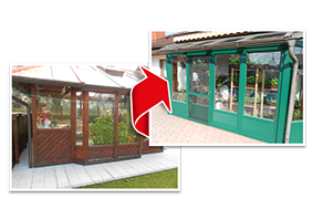 Aluminiumverkleidung von Wintergärten; Sanierung von Wintergärten